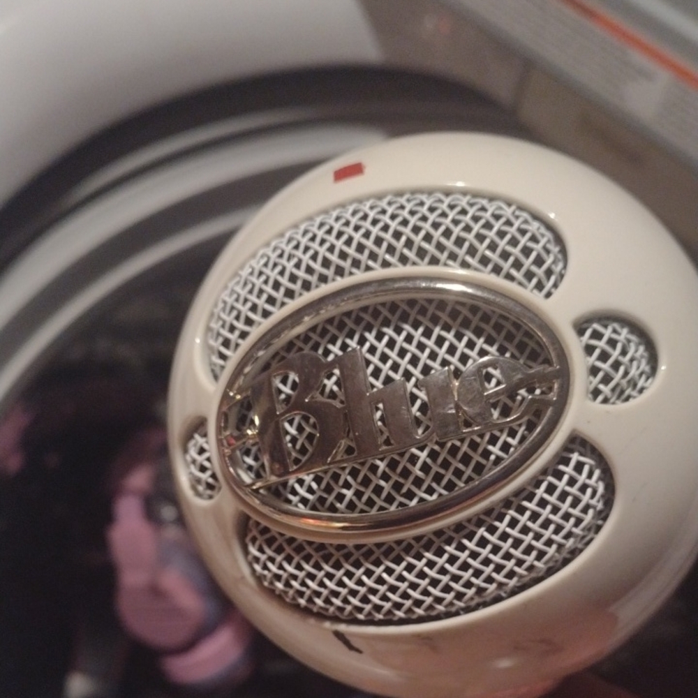 Blue Snowball Microphone on Tripod